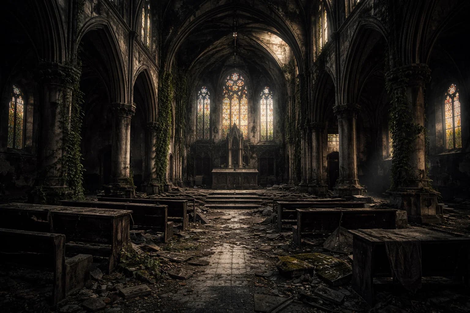 Manoir oublié dans la forêt